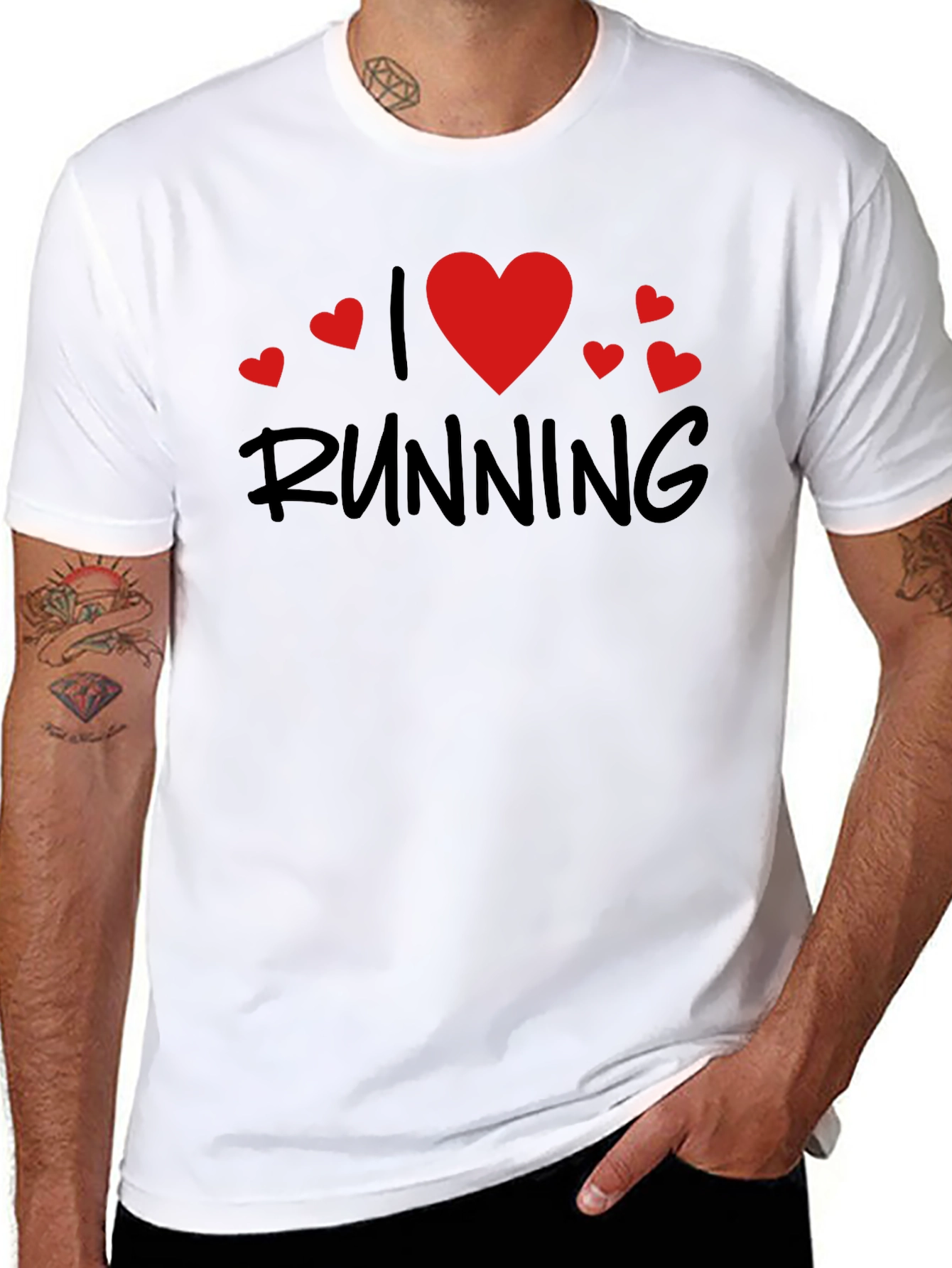I Heart Running Black T-Shirt