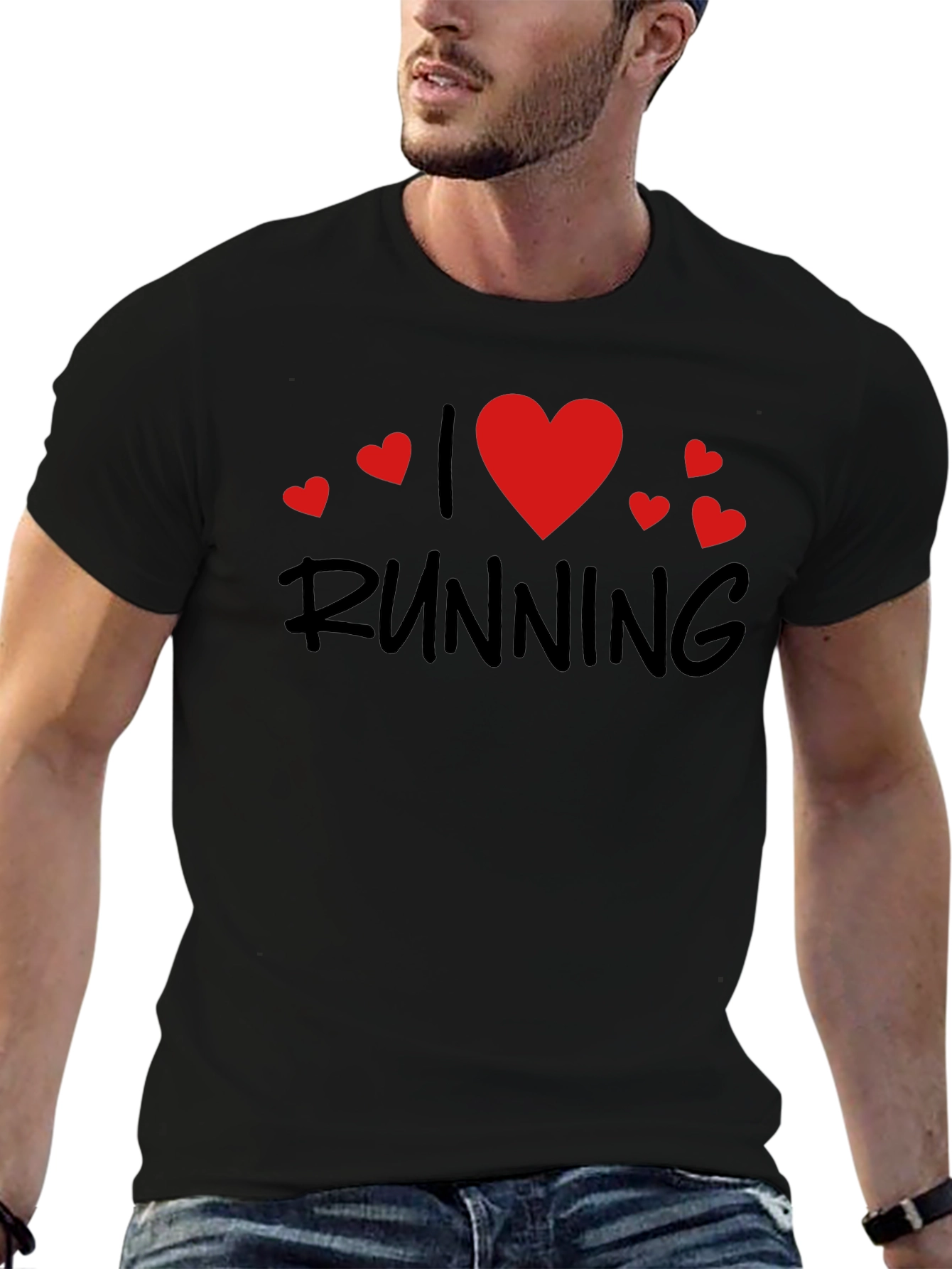 I Heart Running Black T-Shirt