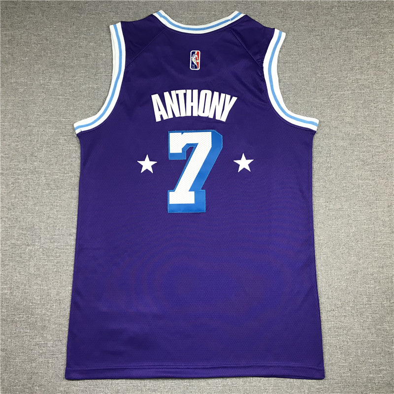 Men's Los Angeles Lakers Carmelo Anthony Purple Swingman Jerseys - City Edition