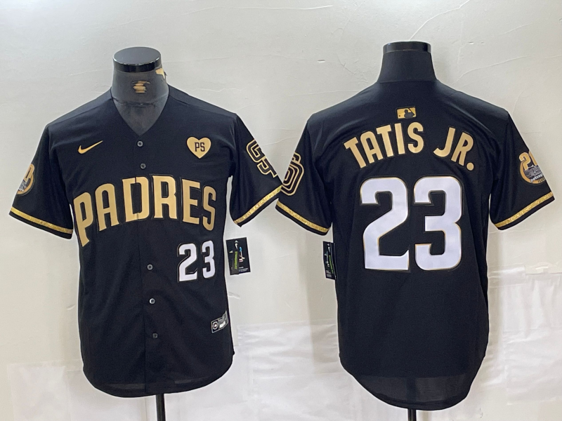 Men's San Diego Padres Fernando Tatis Jr. #23 Black Limited Player Jerseys