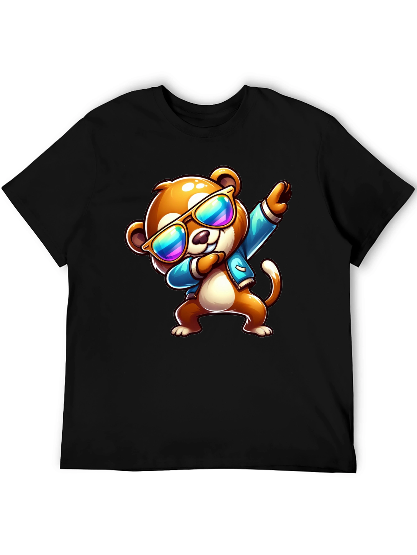 Cool Dabbing Cartoon Bear Graphic Tee