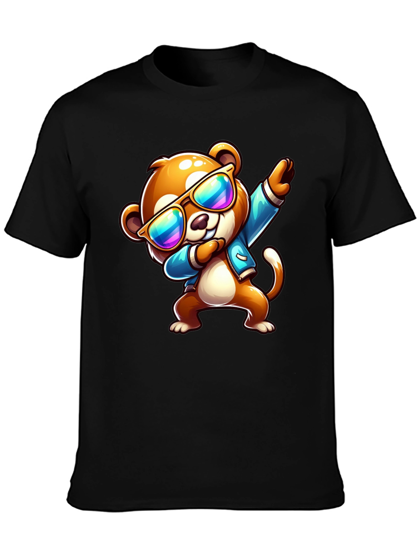 Cool Dabbing Cartoon Bear Graphic Tee