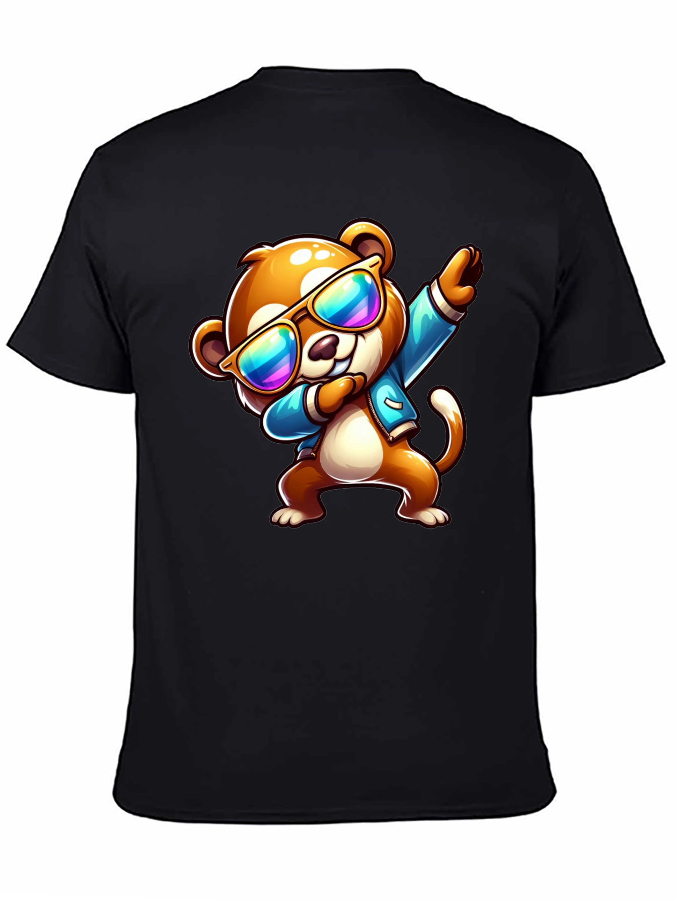 Cool Dabbing Cartoon Bear Graphic Tee