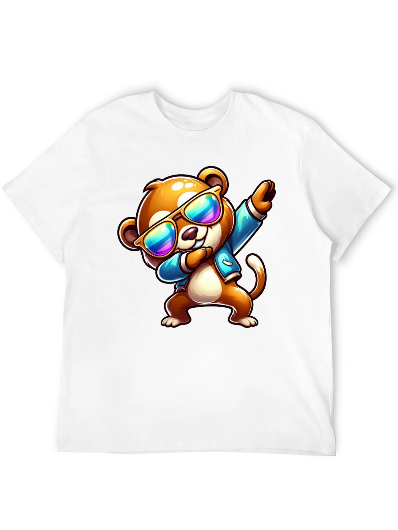 Cool Dabbing Cartoon Bear Graphic Tee