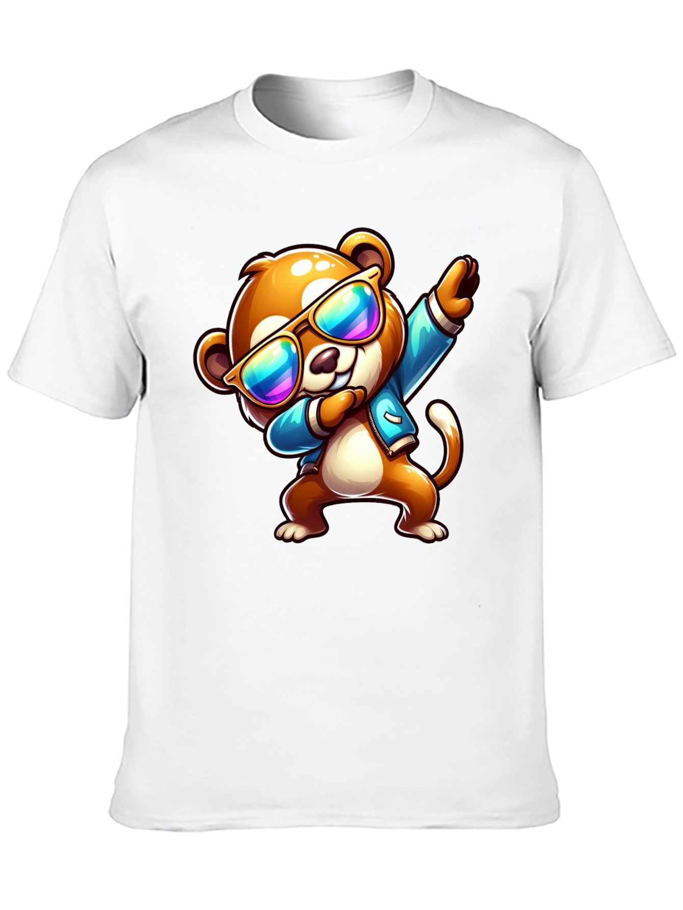 Cool Dabbing Cartoon Bear Graphic Tee