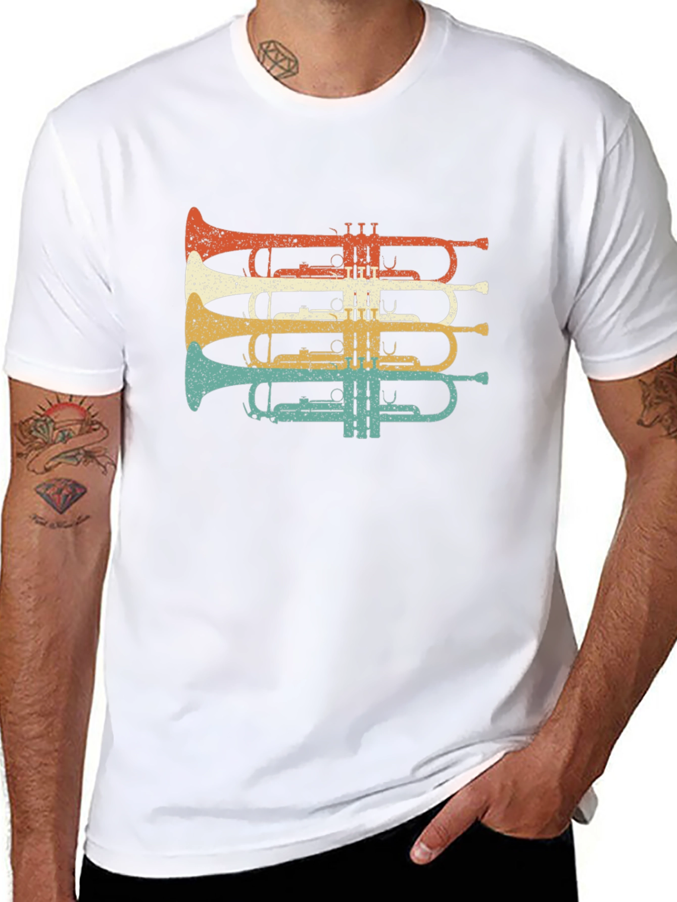Retro Trumpet T-Shirt - Musical Instrument Tee