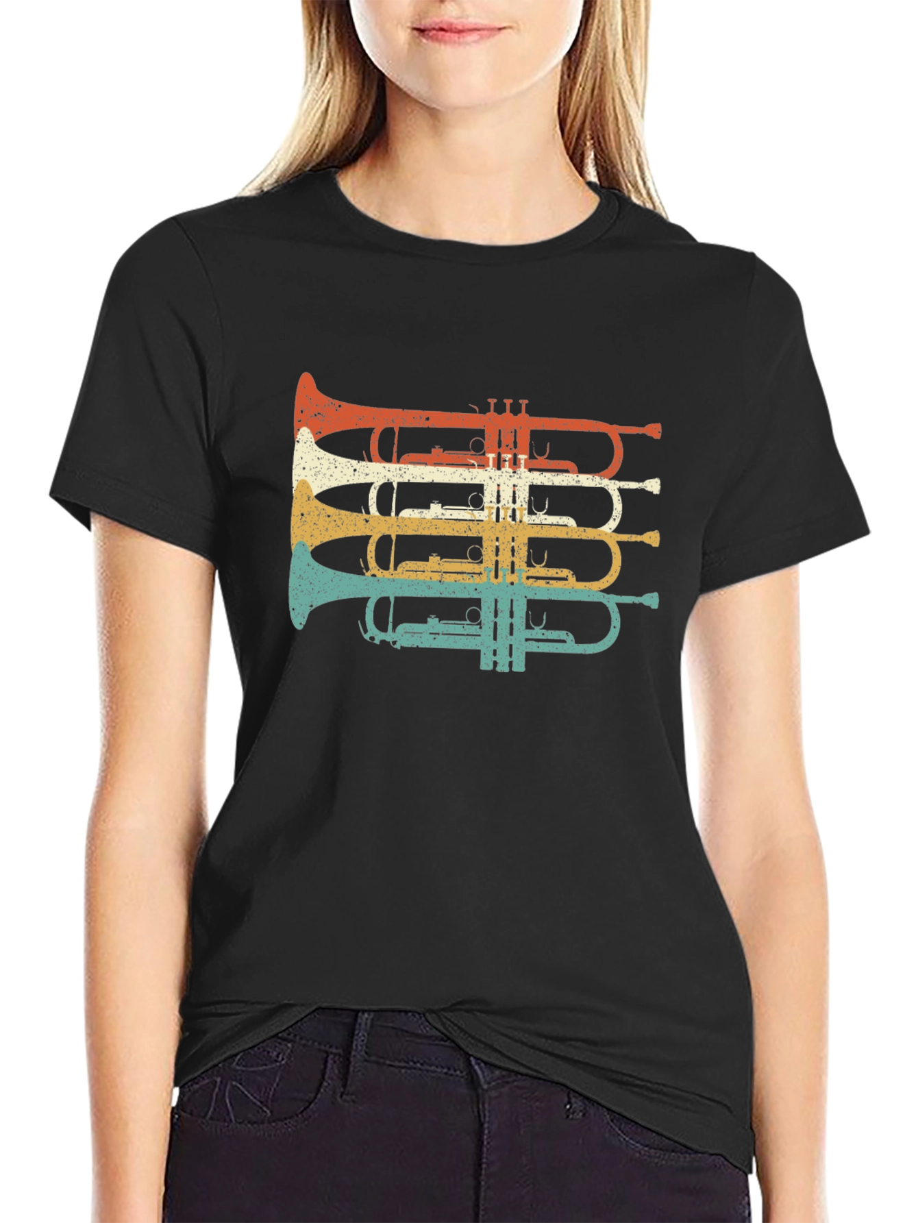 Retro Trumpet T-Shirt - Musical Instrument Tee