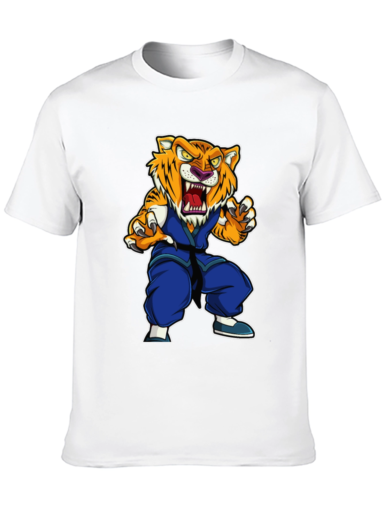Tiger Karate T-Shirt: Fierce Martial Arts Style