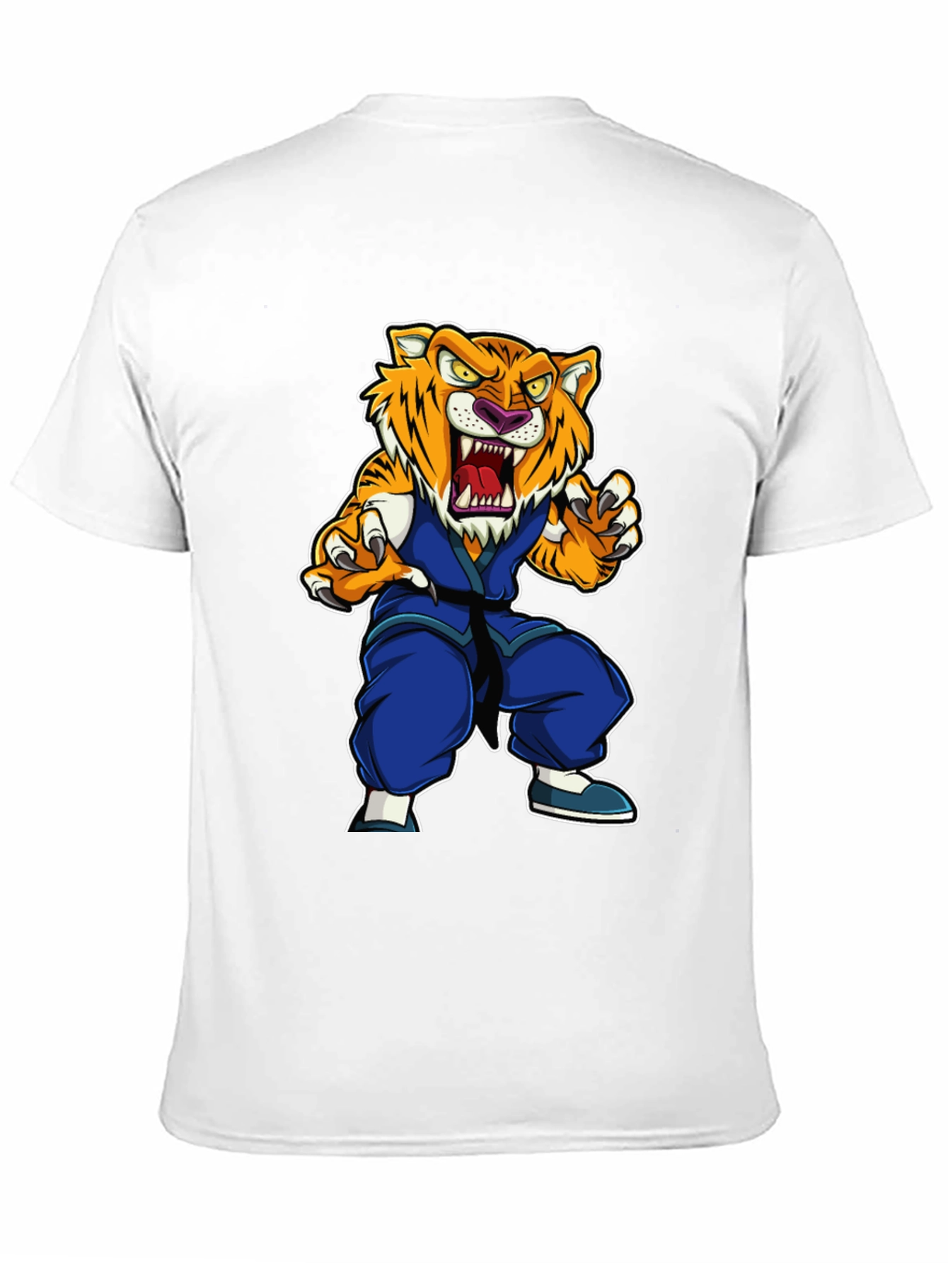 Tiger Karate T-Shirt: Fierce Martial Arts Style