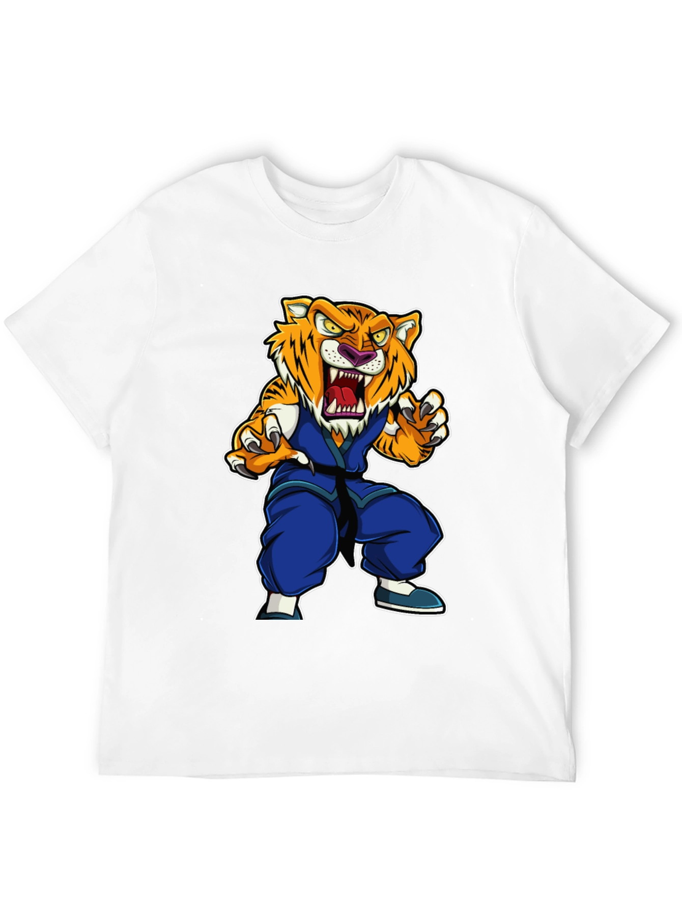Tiger Karate T-Shirt: Fierce Martial Arts Style