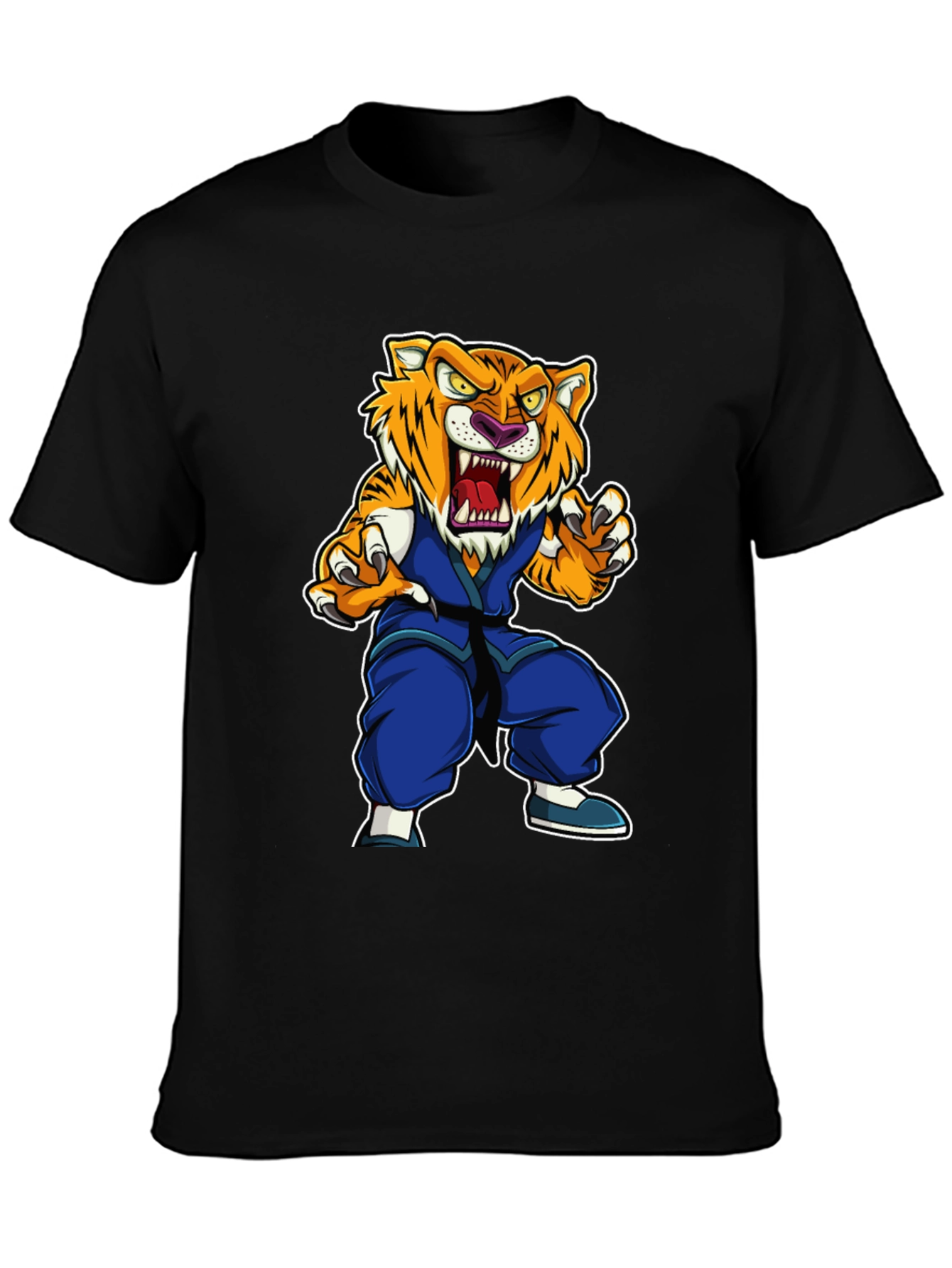 Tiger Karate T-Shirt: Fierce Martial Arts Style