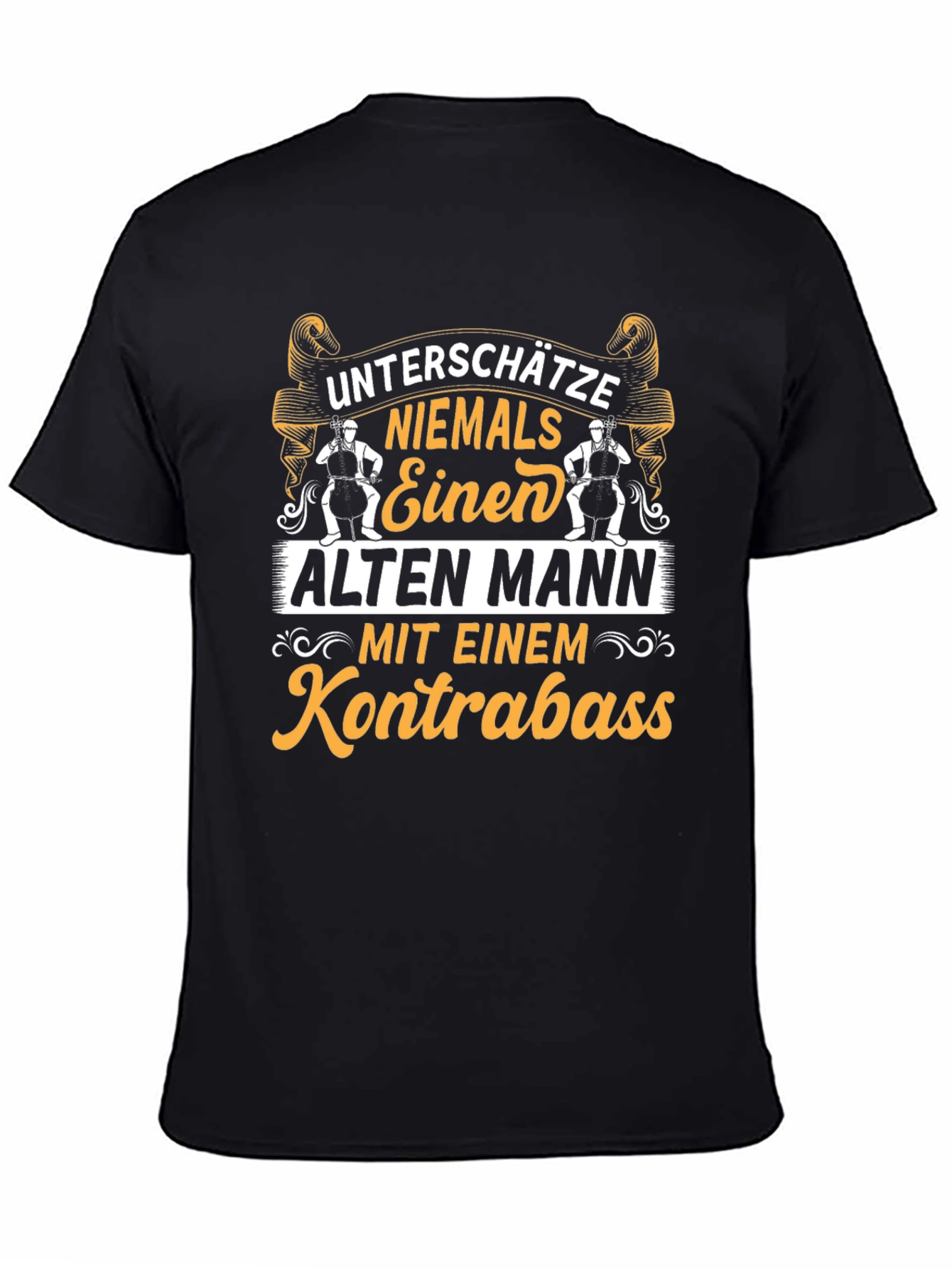 Old Man Kontrabass T-Shirt - Music Lover Tee