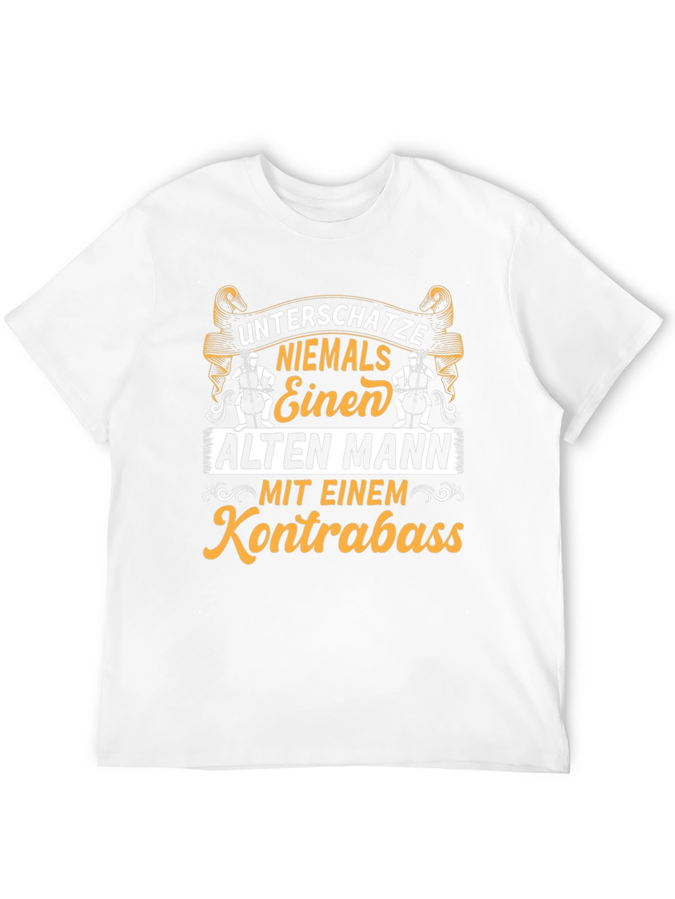Old Man Kontrabass T-Shirt - Music Lover Tee