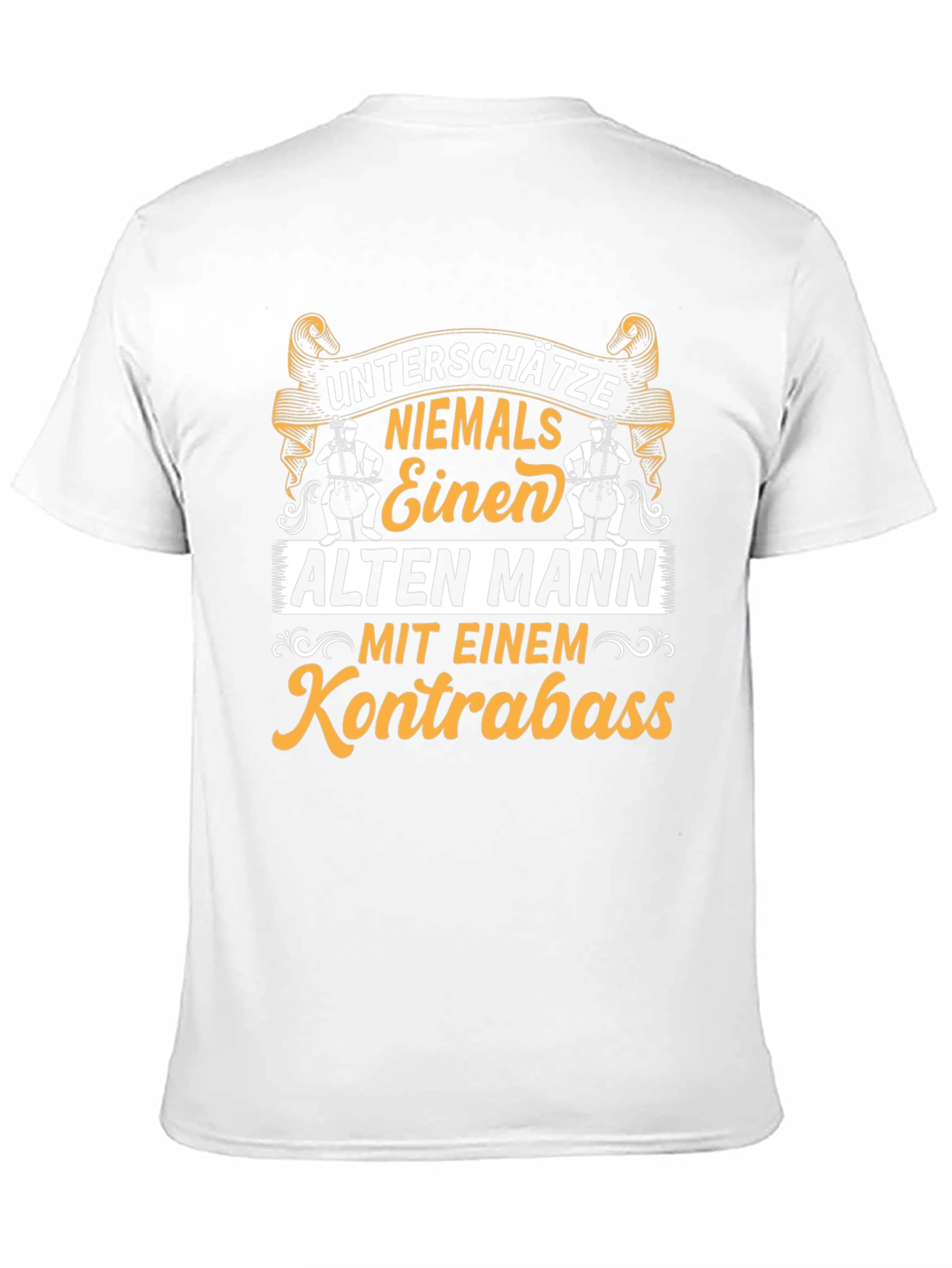 Old Man Kontrabass T-Shirt - Music Lover Tee