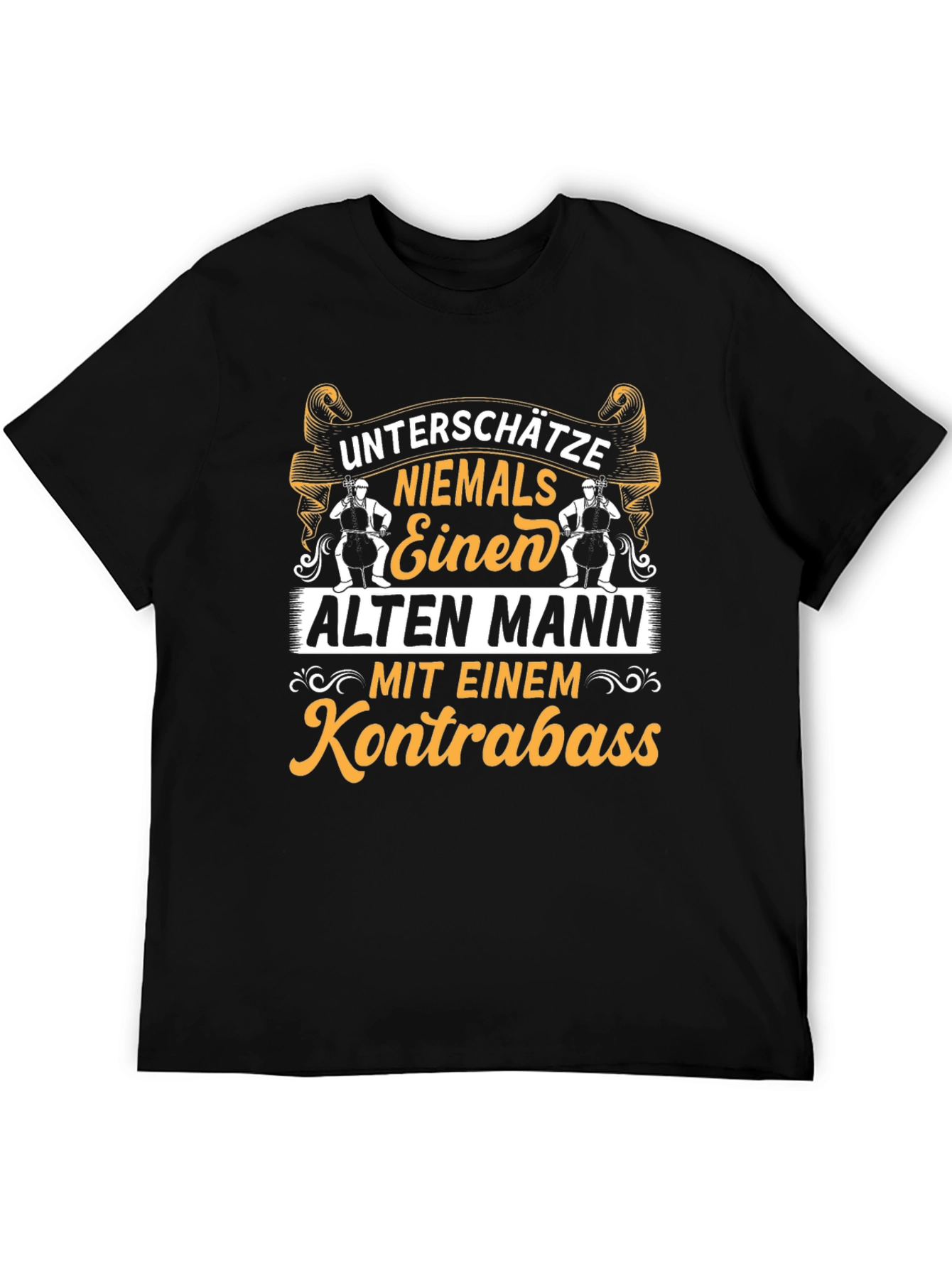 Old Man Kontrabass T-Shirt - Music Lover Tee