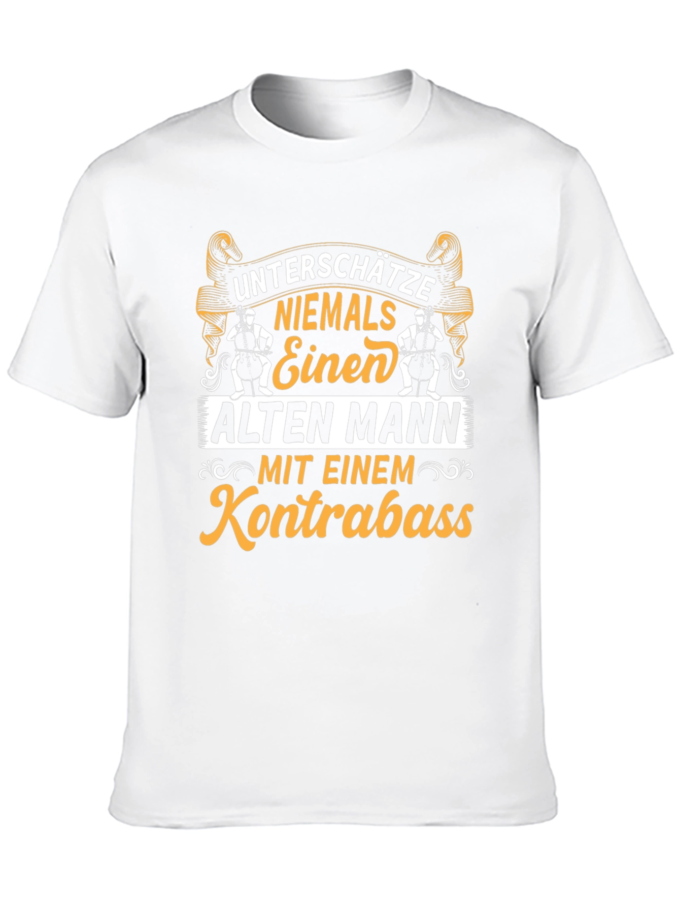 Old Man Kontrabass T-Shirt - Music Lover Tee