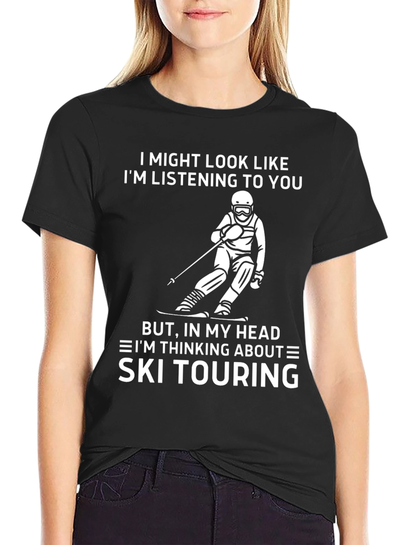 Ski Touring Graphic Tee - Funny Skiing T-Shirt