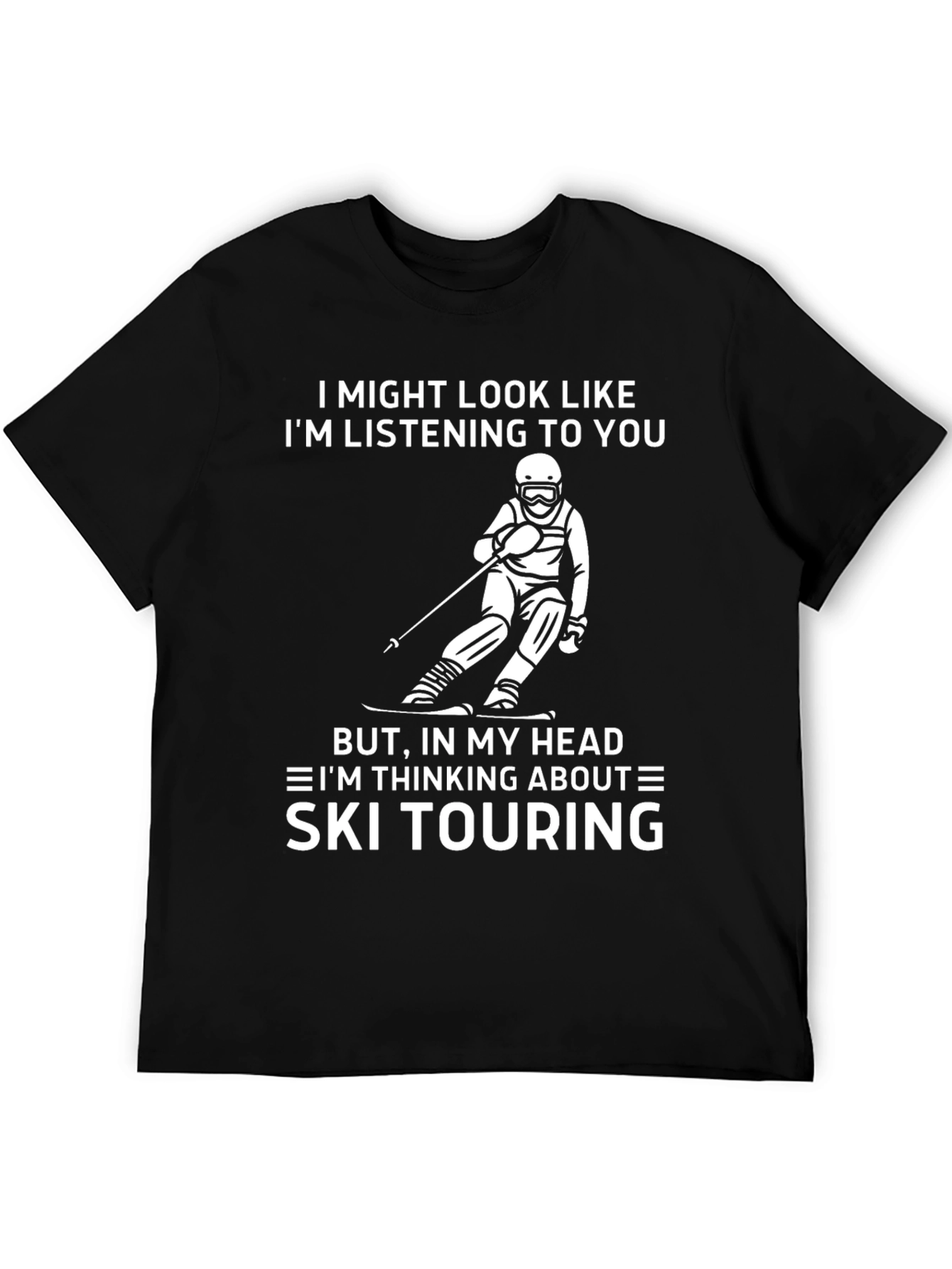 Ski Touring Graphic Tee - Funny Skiing T-Shirt