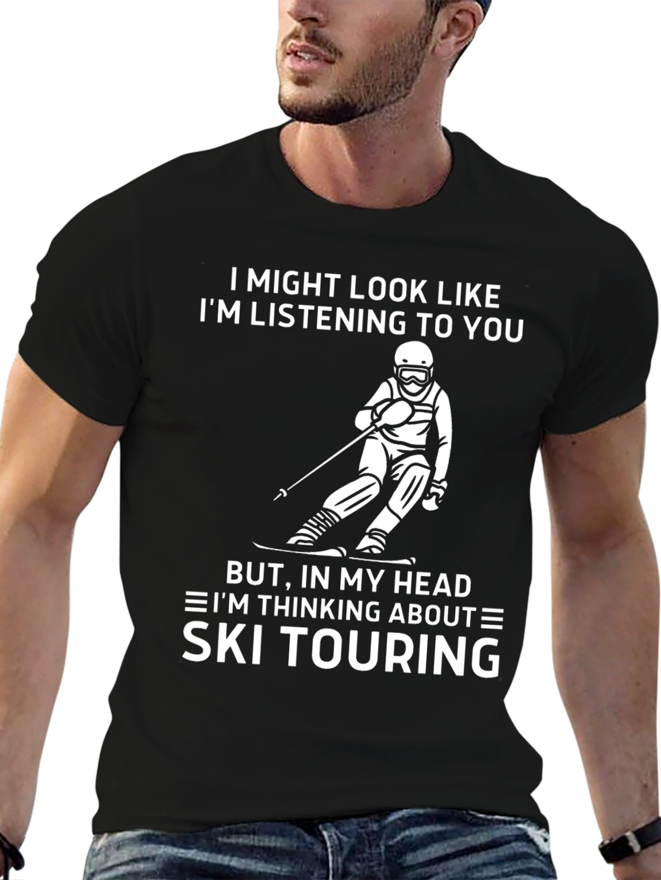 Ski Touring Graphic Tee - Funny Skiing T-Shirt