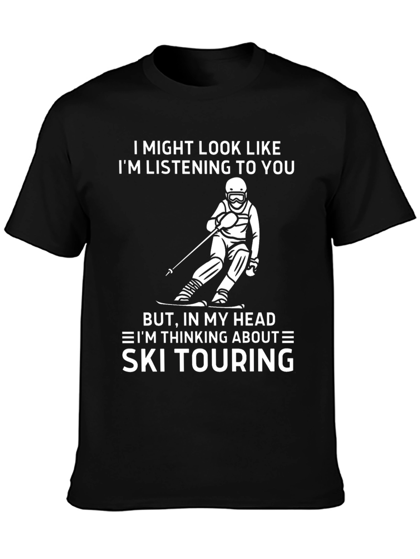 Ski Touring Graphic Tee - Funny Skiing T-Shirt