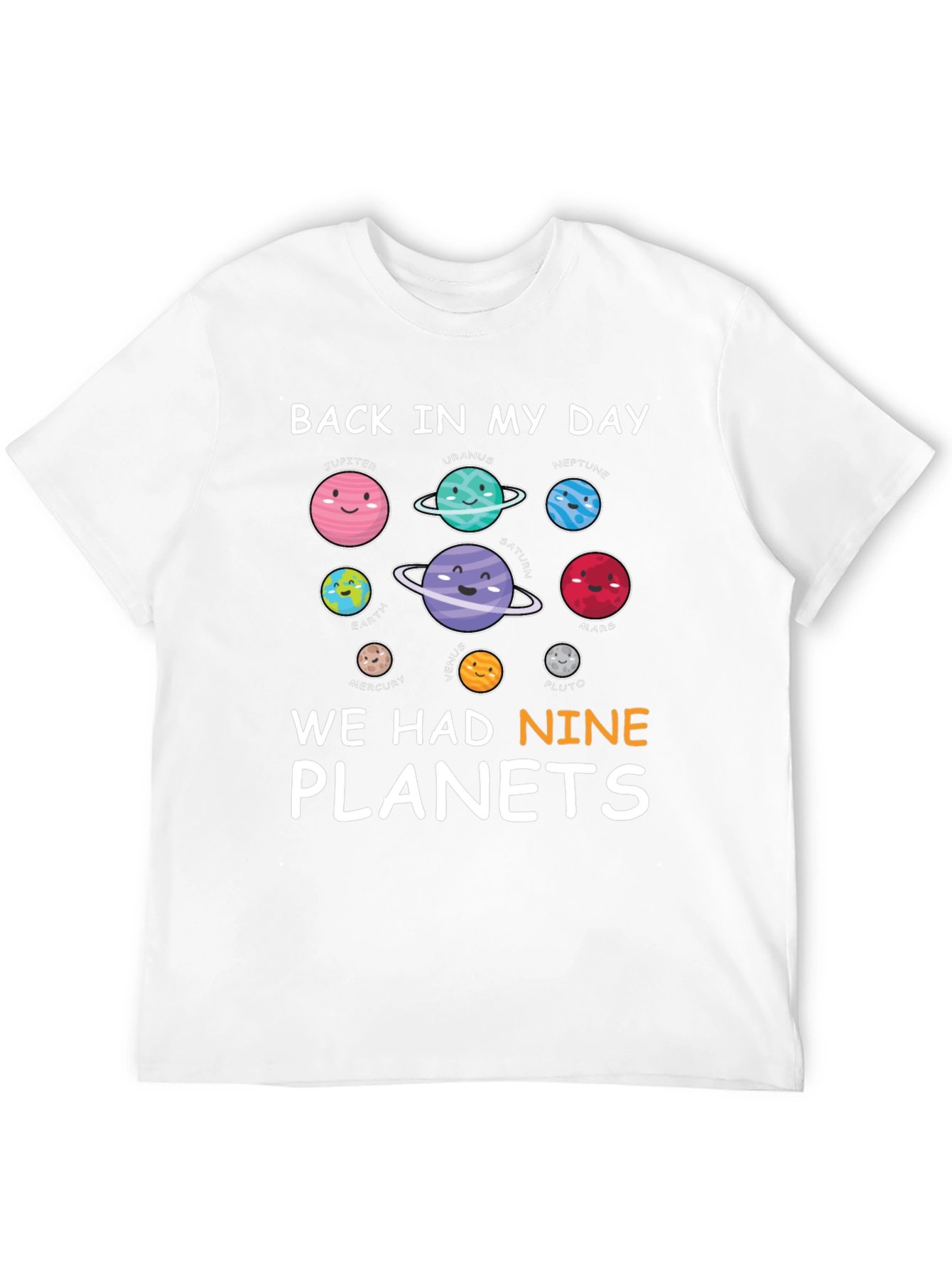 Nine Planets Graphic Tee: Retro Astronomy Shirt
