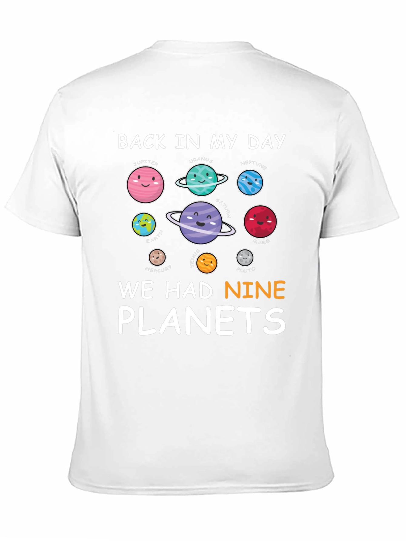 Nine Planets Graphic Tee: Retro Astronomy Shirt