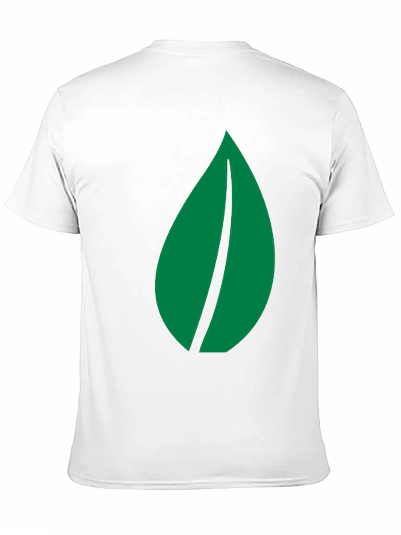 Green Leaf Graphic Black T-Shirt