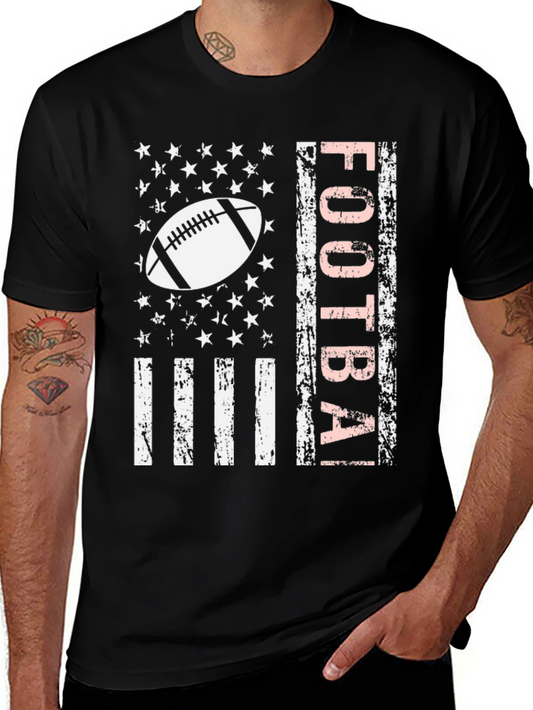 Football USA Flag Graphic Tee