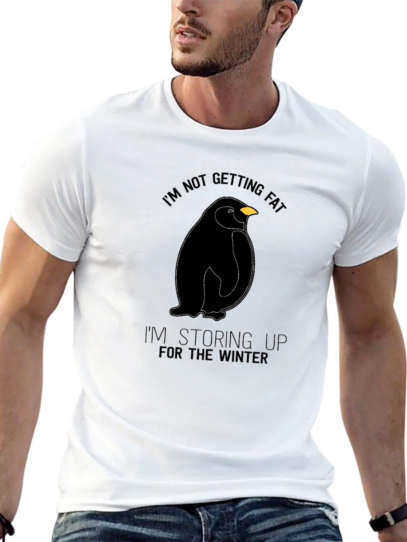 Penguin Winter Prep T-Shirt - Funny Graphic Tee