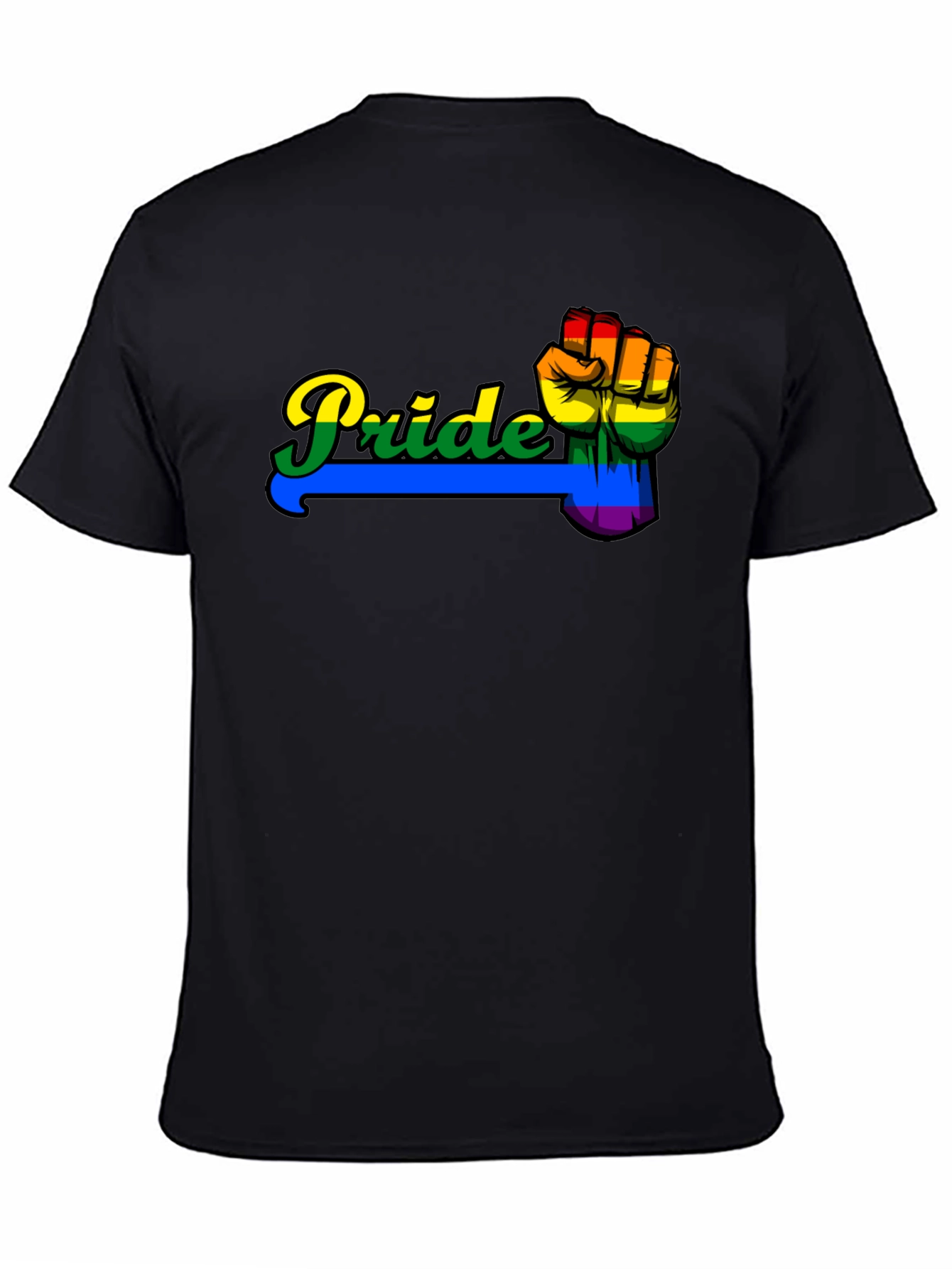 Pride Fist Graphic Black T-Shirt