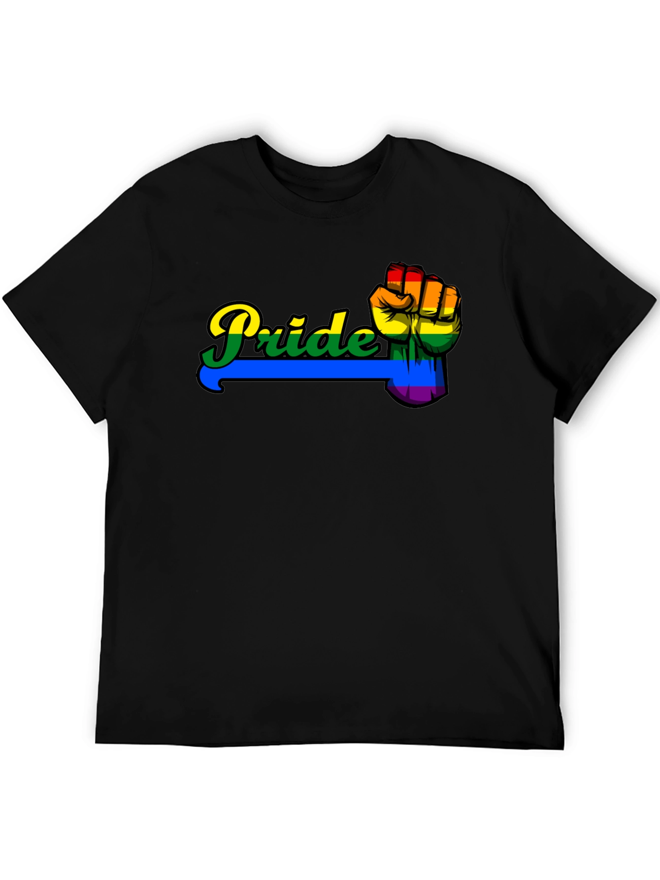Pride Fist Graphic Black T-Shirt