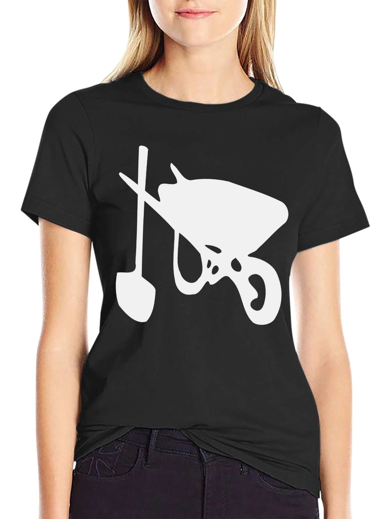 Wheelbarrow and Shovel Graphic Tee