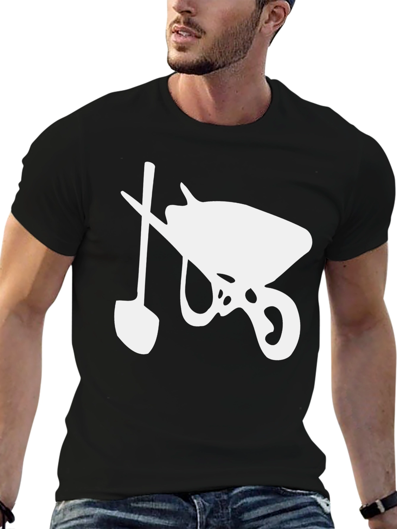 Wheelbarrow and Shovel Graphic Tee