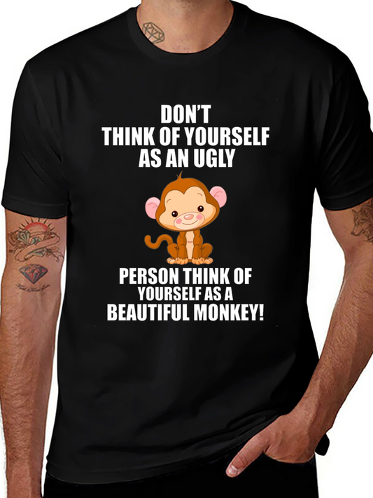 Funny Monkey Graphic T-Shirt - Uplifting Design