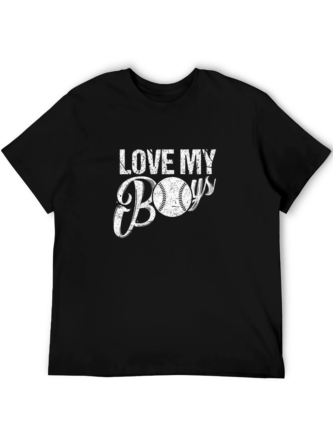 Love My Boys Baseball T-Shirt Black