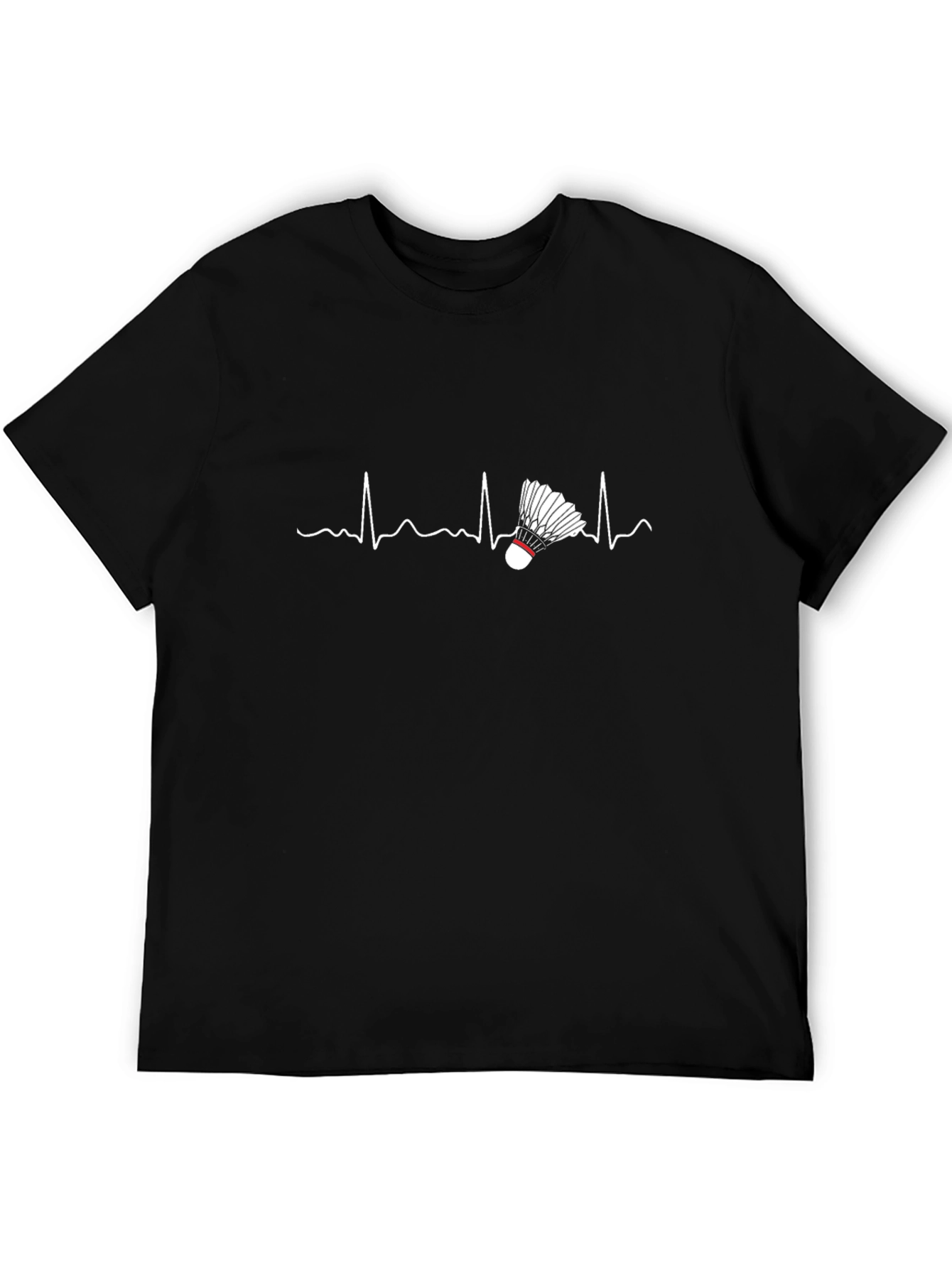 Badminton Heartbeat T-Shirt - Sporty & Stylish