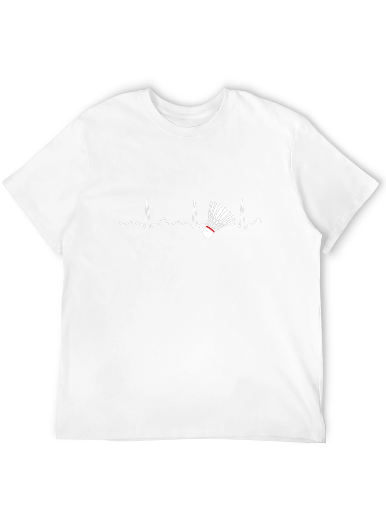 Badminton Heartbeat T-Shirt - Sporty & Stylish