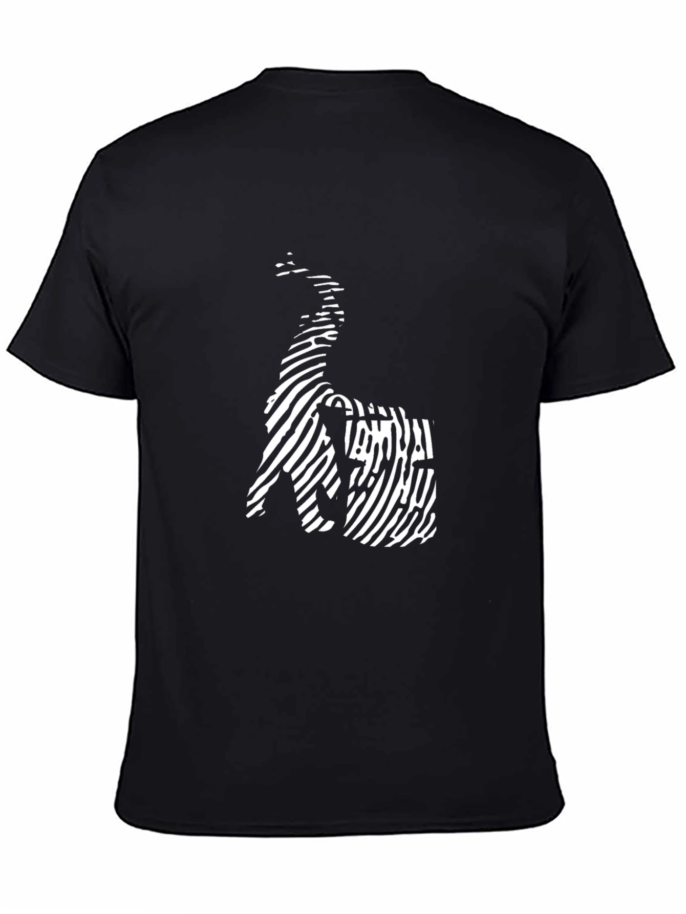 Abstract Animal Print Black Graphic Tee