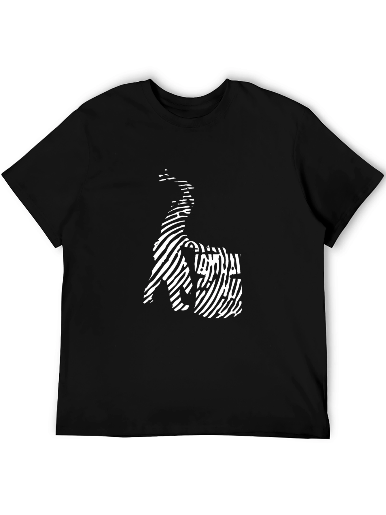 Abstract Animal Print Black Graphic Tee