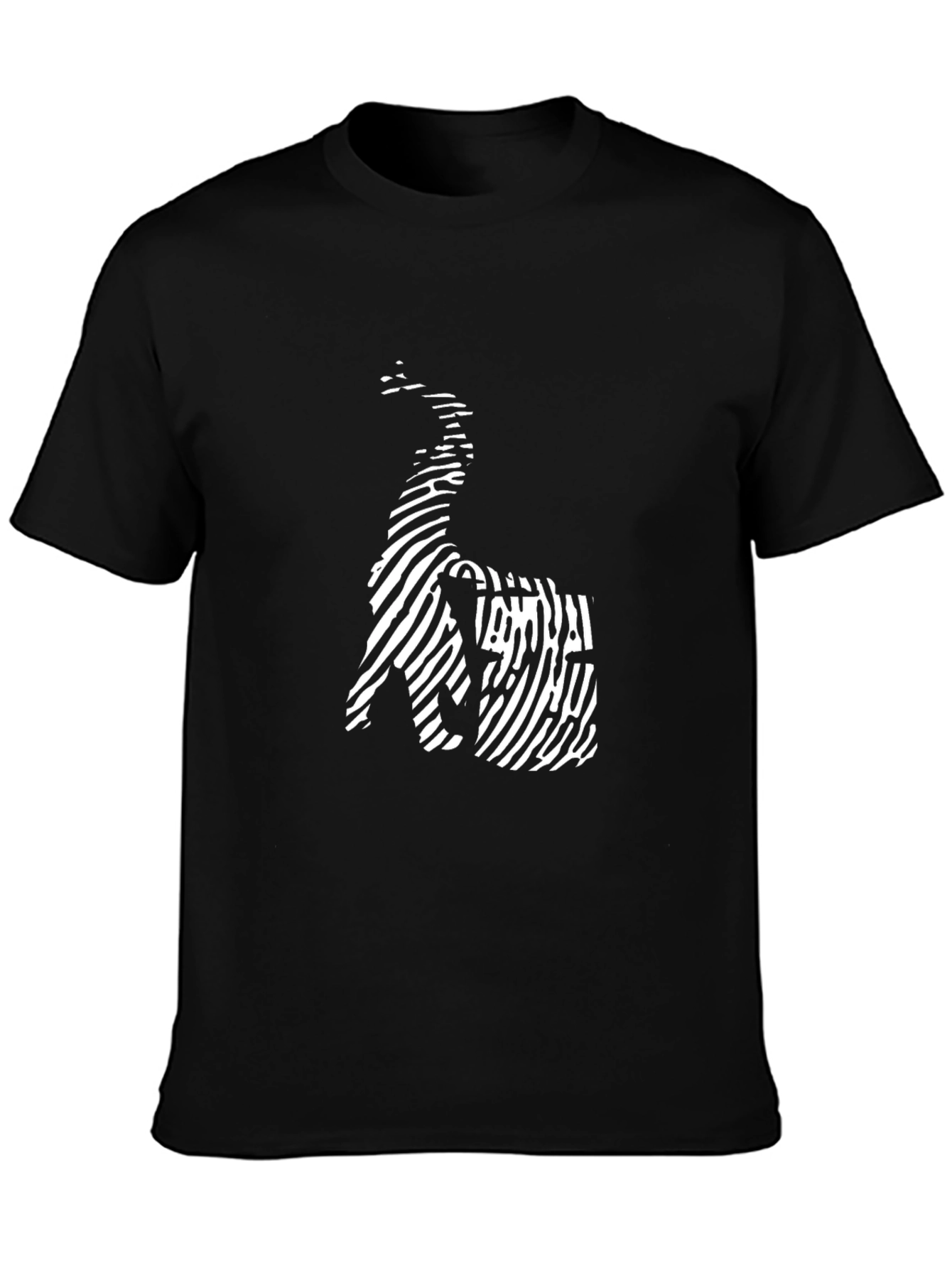 Abstract Animal Print Black Graphic Tee
