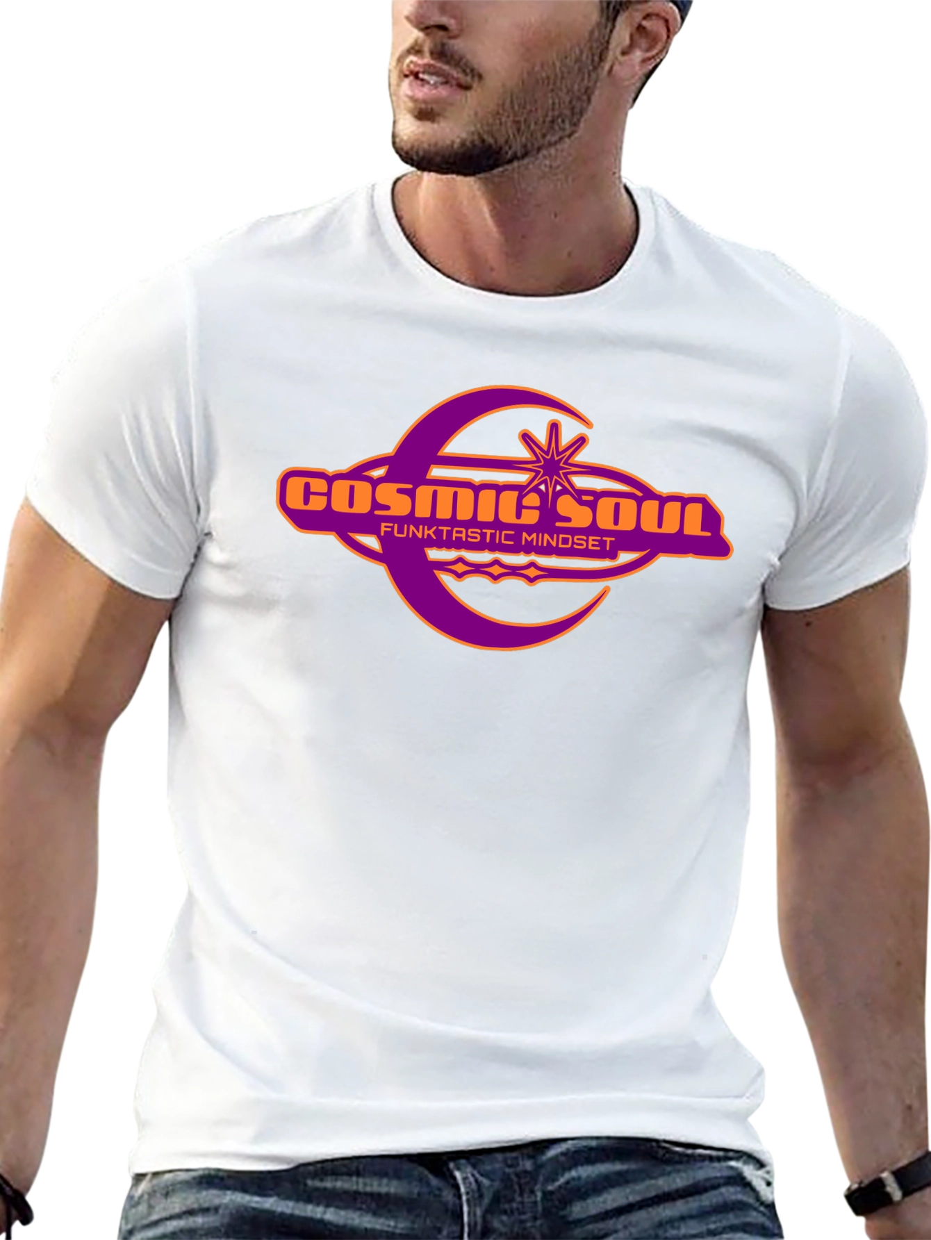 Cosmic Soul Graphic Black T-Shirt Funktastic Mindset