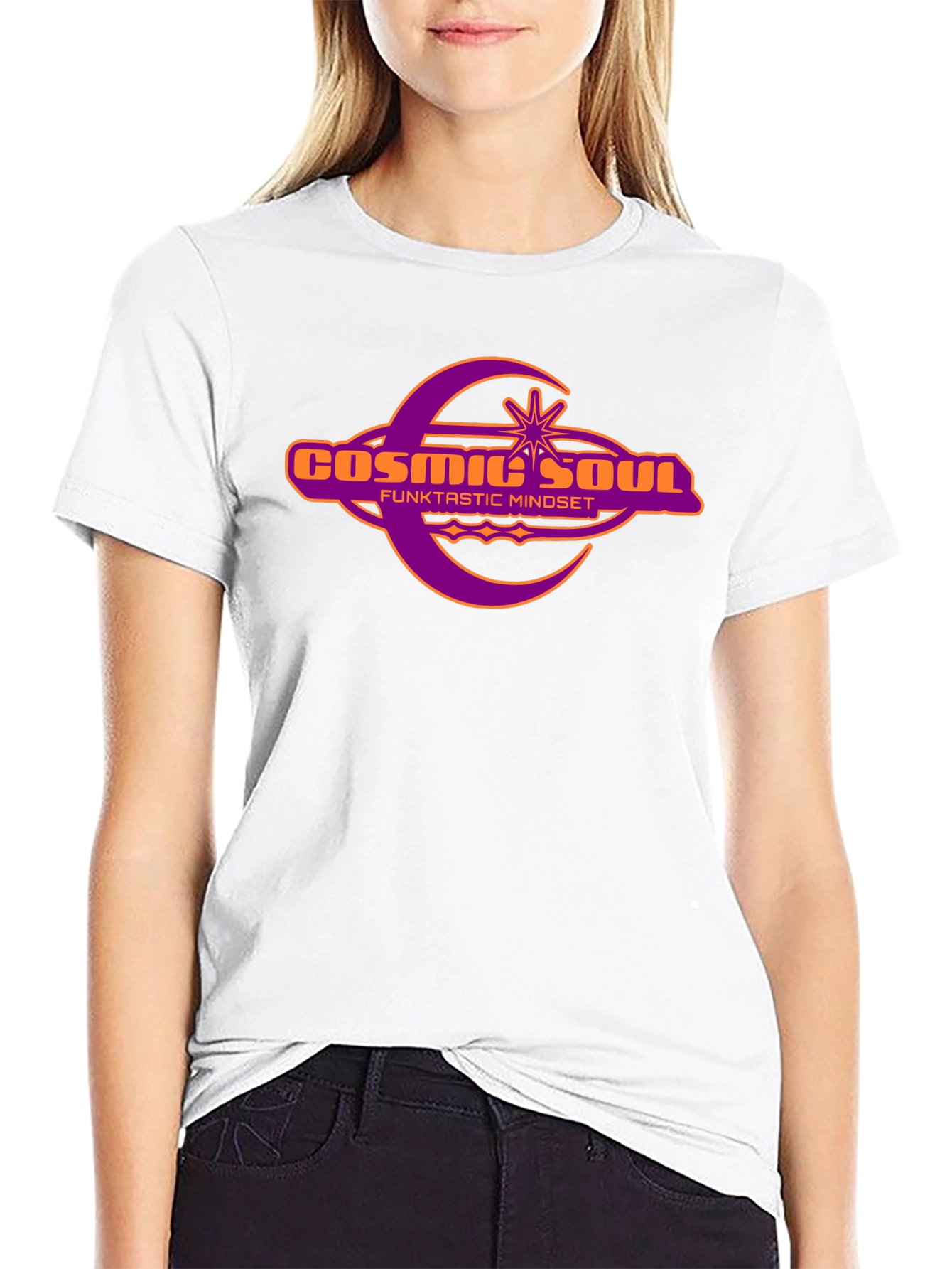 Cosmic Soul Graphic Black T-Shirt Funktastic Mindset