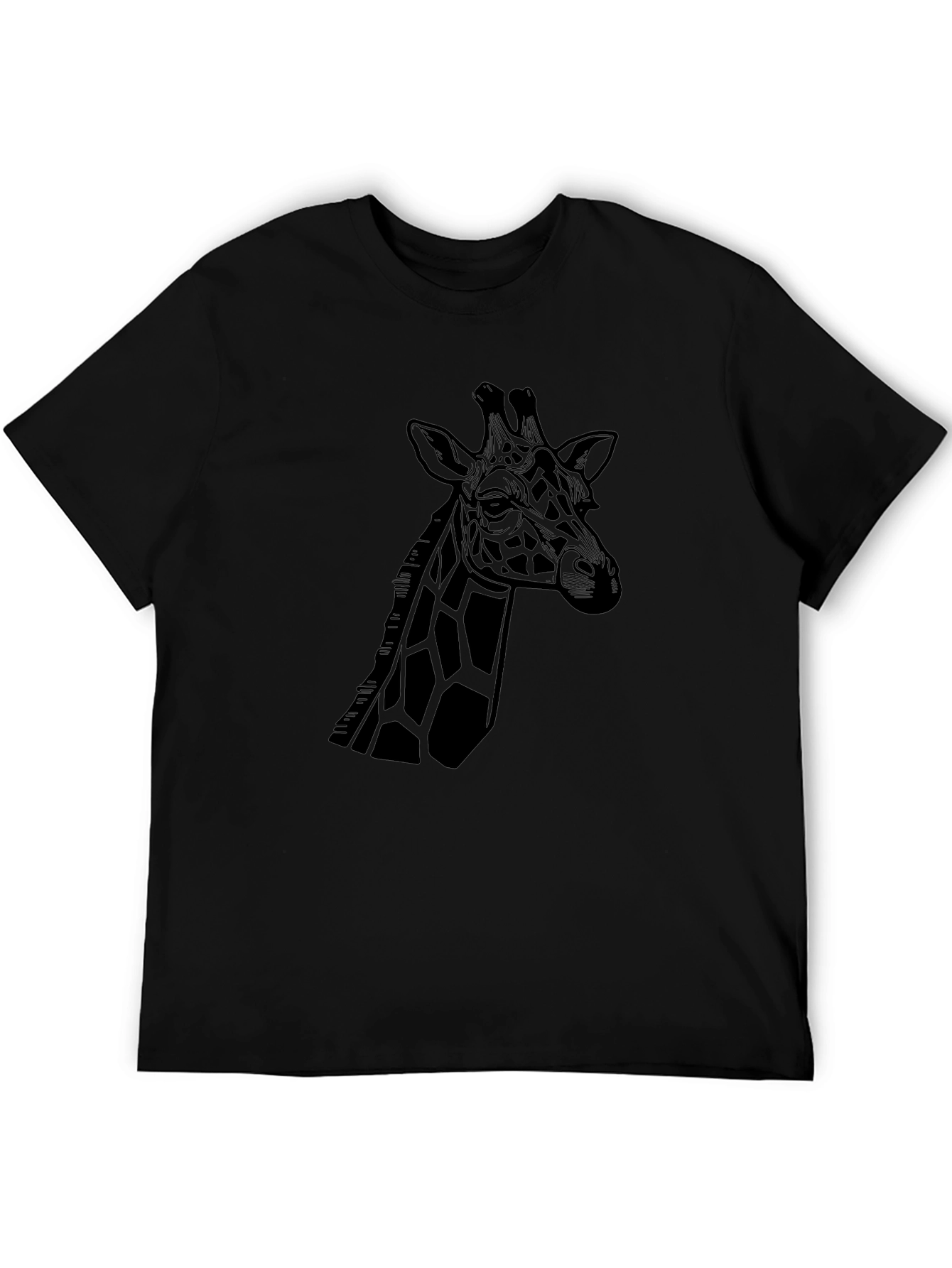 Giraffe Graphic Tee - Stylish Black T-Shirt