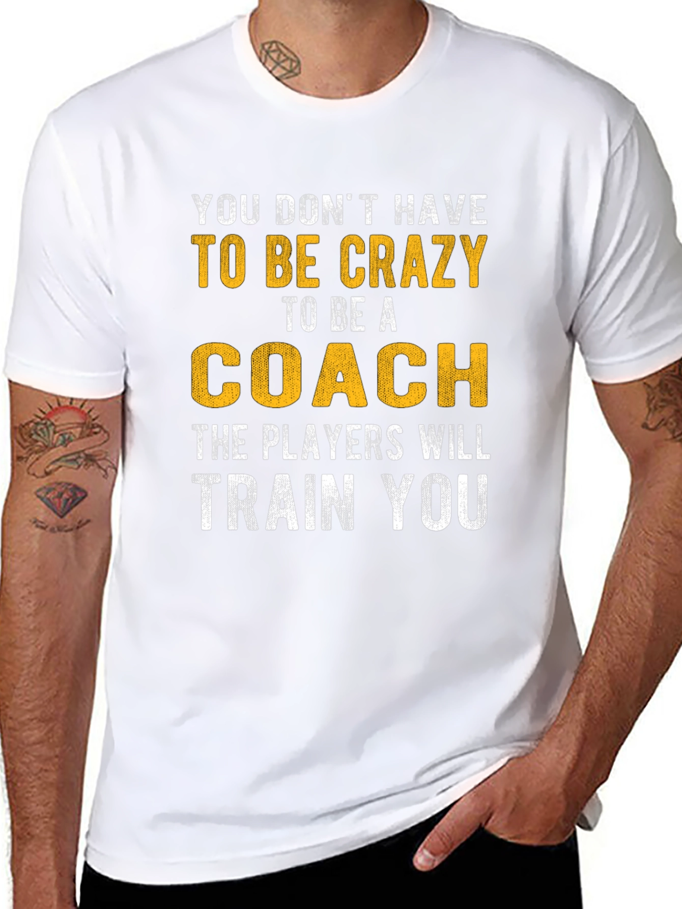 Funny Coach T-Shirt - Crazy to be a Coach
