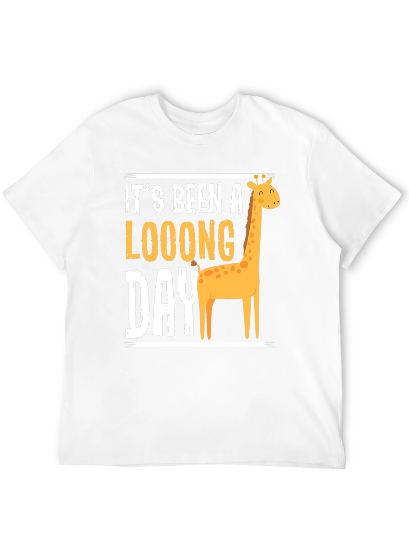 Long Day Giraffe Graphic Tee - Mens Black T-Shirt