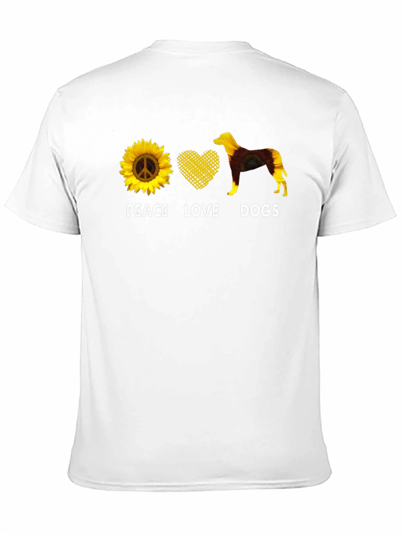 Peace Love Dogs T-Shirt Sunflower Graphic Tee