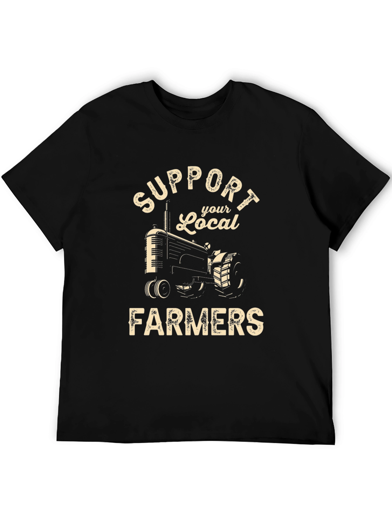 Support Local Farmers Tractor Graphic Tee