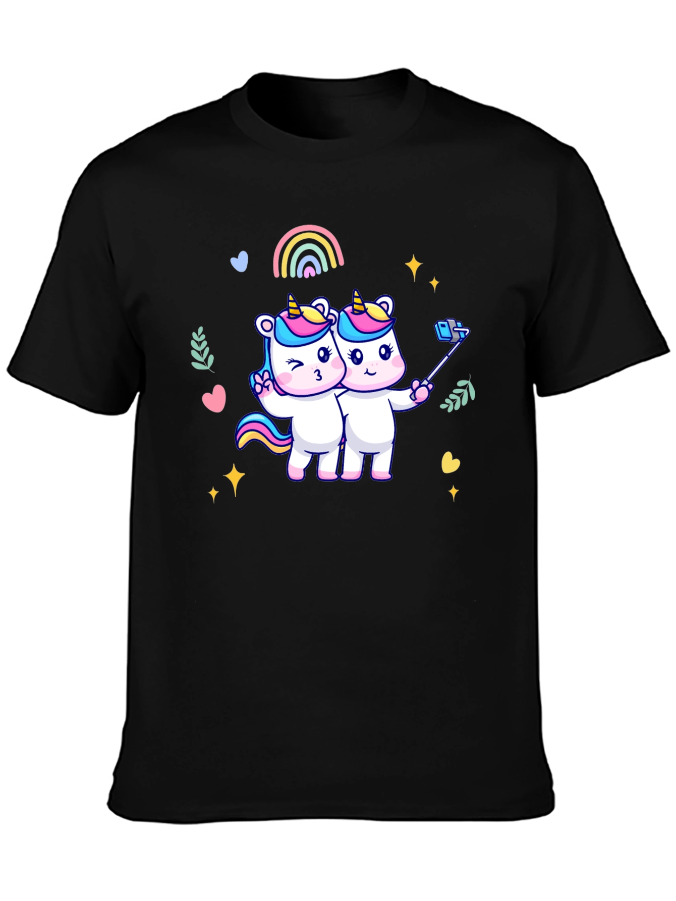Unicorn Selfie Graphic T-Shirt