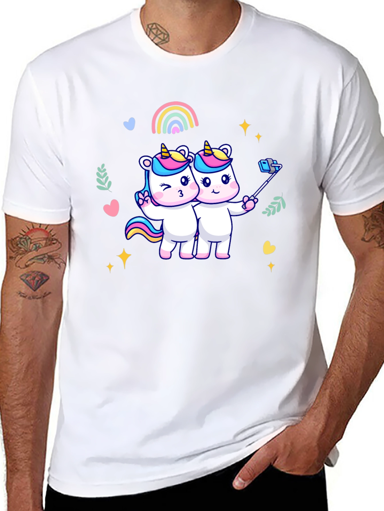 Unicorn Selfie Graphic T-Shirt