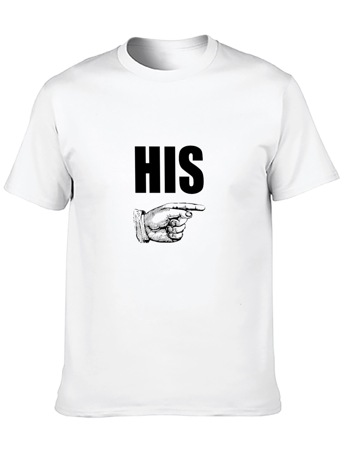 Mens Black His Graphic Tee